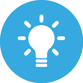 Graphic depicting light bulb